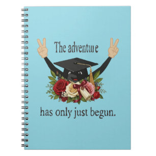 Caderno Espiral Boa Tampa de Formatura Floral A Aventura Começa