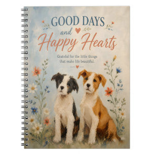 Caderno Espiral Boas Dias Corações Felizes