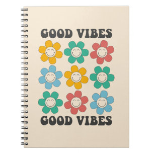 Caderno Espiral Boas Víblias Flores de Margarida Coloridas