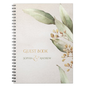 Caderno Espiral Boas-vindas de vegetação botânica elegante