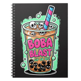 Caderno Espiral Boba Blast – Sip or Die! 