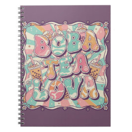 Caderno Espiral Boba Tea Lova