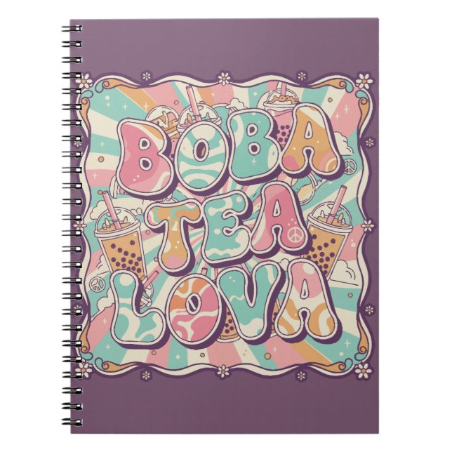 Caderno Espiral Boba Tea Lova (Frente)