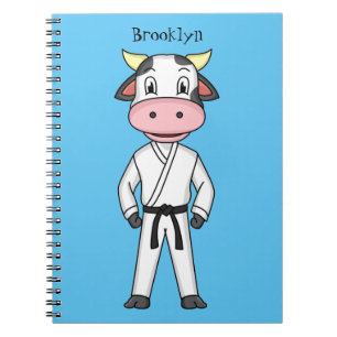 Caderno Espiral Boca-branca em desenho animado em kung fu 