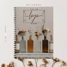 Caderno Espiral Boho Botles | Flores | Livro de Notas Estéticas