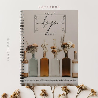 Caderno Espiral Boho Botles | Flores | Livro de Notas Estéticas