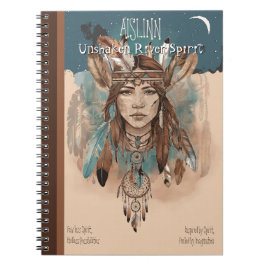 Caderno Espiral Boho Chic Espírito Nativo - Penas, Apanhadores de
