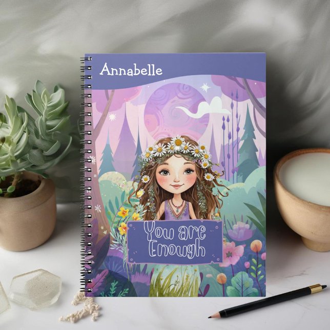 Caderno Espiral Boho Girl Blue "Você já chega" (Criador carregado)
