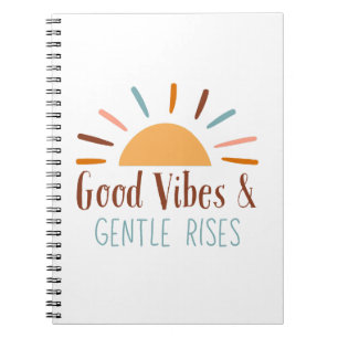 Caderno Espiral Boho - Notebook/Diário Boho com boas vibrações e l