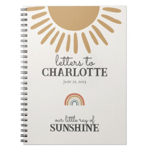 Caderno Espiral Boho sunsher letters para o meu livro infantil da 