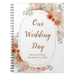 Caderno Espiral Boho Terracotta Pampas Grass Planner