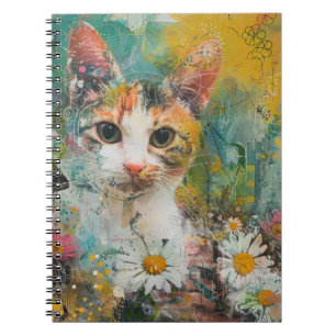 Caderno Espiral Boho Watercolor Cats - Terna Feline Art (3)