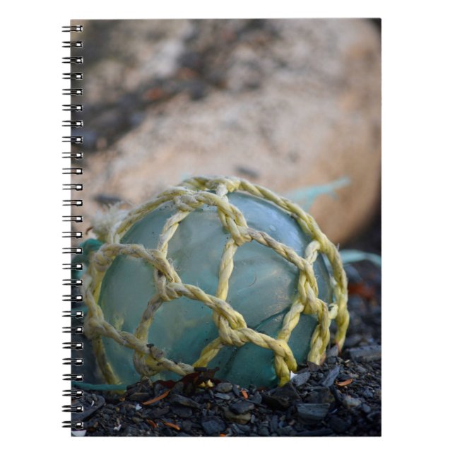 Caderno Espiral Boia de Pesca de Vidro, Vertical (Frente)