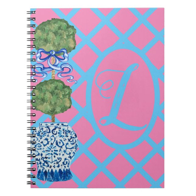 Caderno Espiral Boias de gengibre de Chinoiserie Notebo espiral tó (Frente)