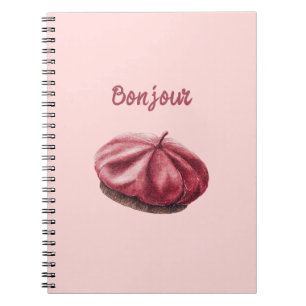 Caderno Espiral Boina Vermelha Bonjour