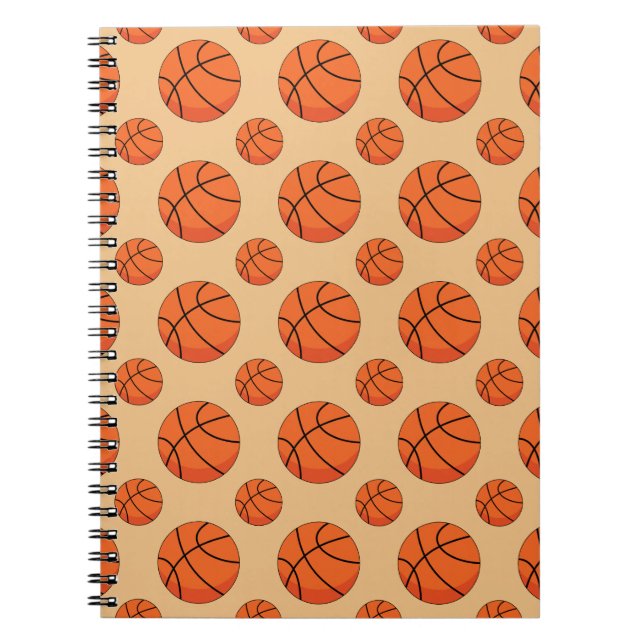 Caderno Espiral Bola de Basquete de Cartoon (Frente)