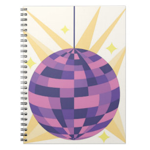 Caderno Espiral Bola de Discoteca