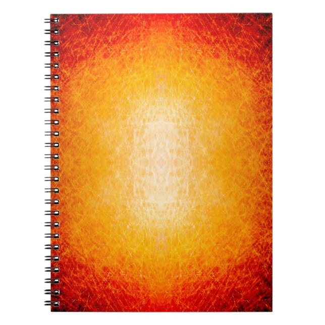 Caderno Espiral Bola de fogo brilhante cravada (Frente)