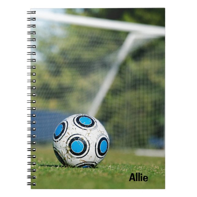 Caderno Espiral Bola de Futebol com Meta (Frente)