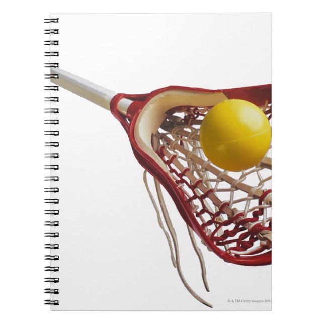 Caderno Espiral Bola de lacrosse e bola (Frente)
