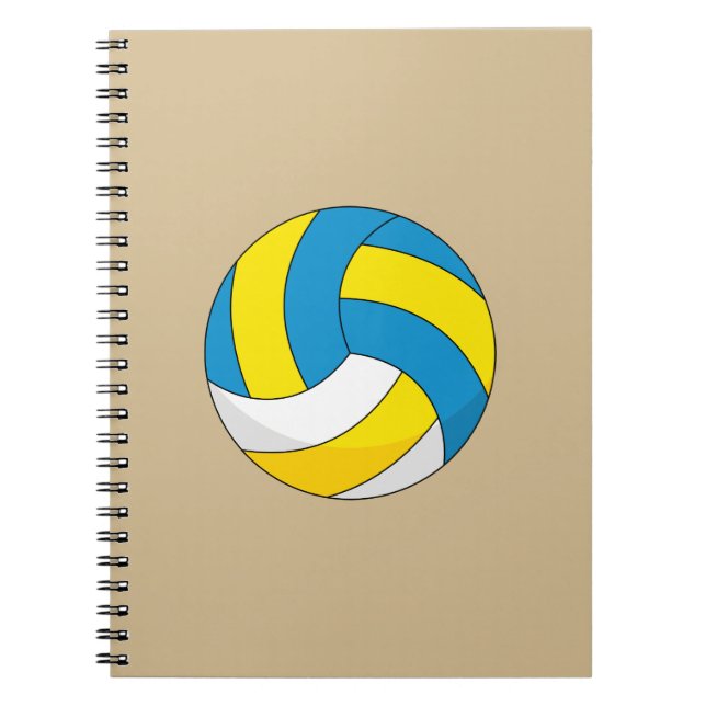 Caderno Espiral Bola de Volei de Desenho Animado (Frente)