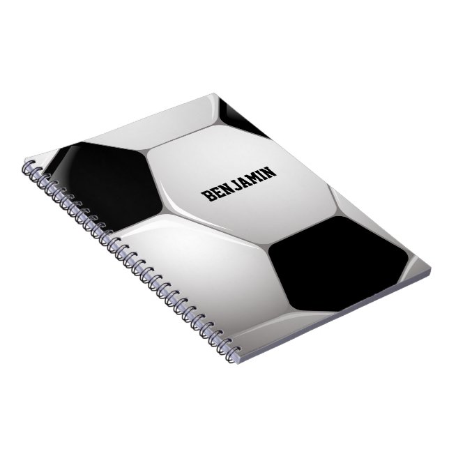 Caderno Espiral Bola Personalizável de Futebol (Lado Direito)