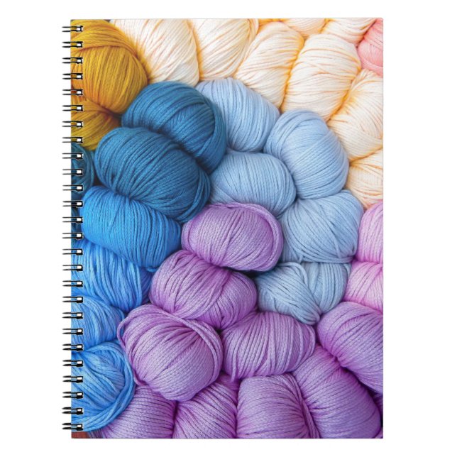 Caderno Espiral Bolas Coloridas de Yarn (Frente)