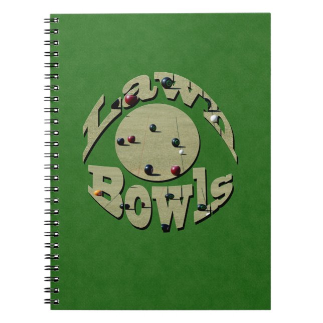 Caderno Espiral Bolas de Lâmpadas de Denim Verde, Notebook (Frente)