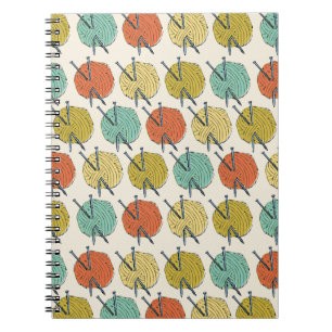 Caderno Espiral Bolas do teste padrão de lãs