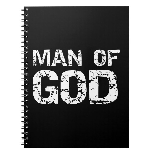 Caderno Espiral Bold Christian Cote para Homens Faith Dizendo Home (Frente)