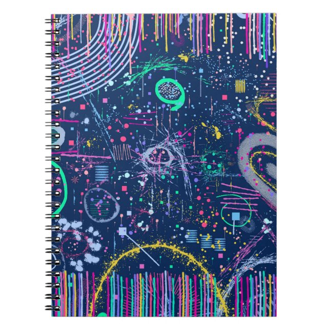 Caderno Espiral Bold Explorer: Abstract Maximalism  (Frente)