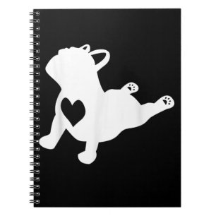 Caderno Espiral Boletim Francês Yoga Pose Love Heart Gift