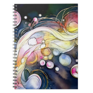 Caderno Espiral Bolhas de abstrato