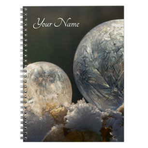 Caderno Espiral Bolhas de sabão congeladas Ice Crystal Legal Wint