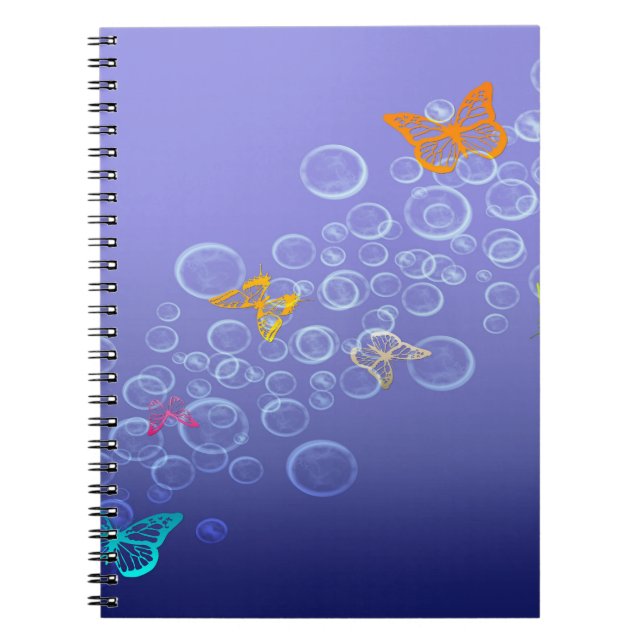 Caderno Espiral Bolhas em Borboletas (Frente)