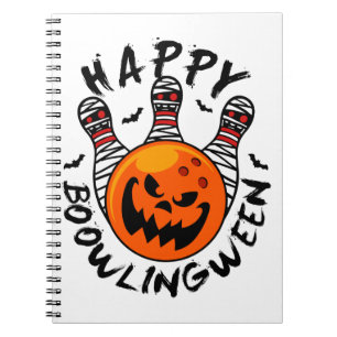 Caderno Espiral Boliche Halloween Bowler Happy Bowlingentre