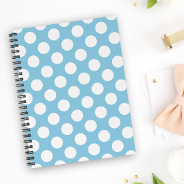 Caderno Espiral Bolinhas azuis, Padrão de Bolinhas, Pontos, pontos