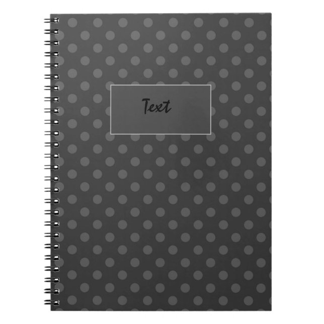 Caderno Espiral Bolinhas, Bolinhas, preto e branco (Frente)