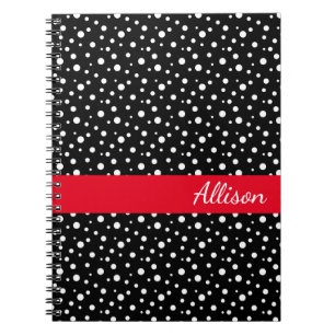 Caderno Espiral Bolinhas Caderno-Pretas & brancas conhecidas