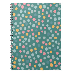 Caderno Espiral Bolinhas coloridas de padrão sem falhas