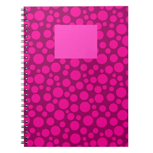 Caderno Espiral Bolinhas cor-de-rosa (Frente)