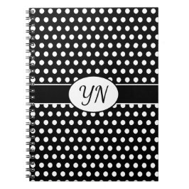 Caderno Espiral Bolinhas de iniciais personalizadas