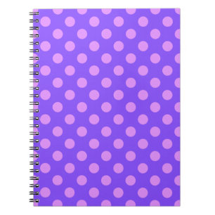 Caderno Espiral bolinhas de Lilac na periwinkle