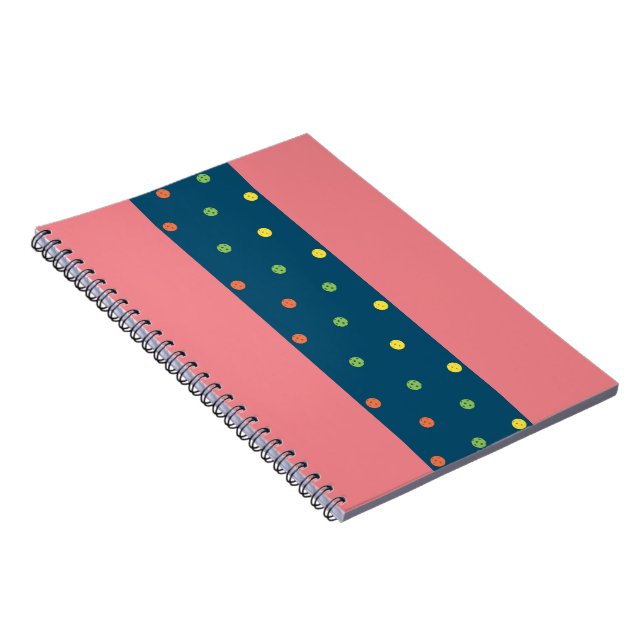 Caderno Espiral Bolinhas de picleball (Lado Direito)