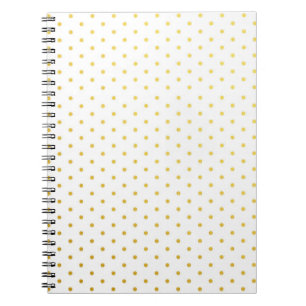 Caderno Espiral Bolinhas do ouro da forma