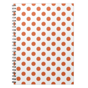 Caderno Espiral Bolinhas laranja queimadas