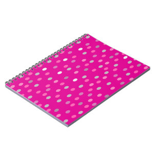 Caderno Espiral Bolinhas magenta