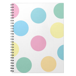 Caderno Espiral Bolinhas multicolores