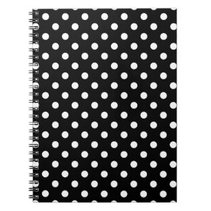 Caderno Espiral Bolinhas preto e branco