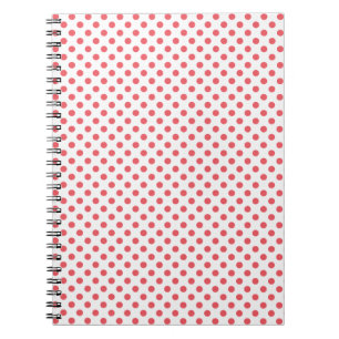 Caderno Espiral Bolinhas rosa coral por Shirley Taylor